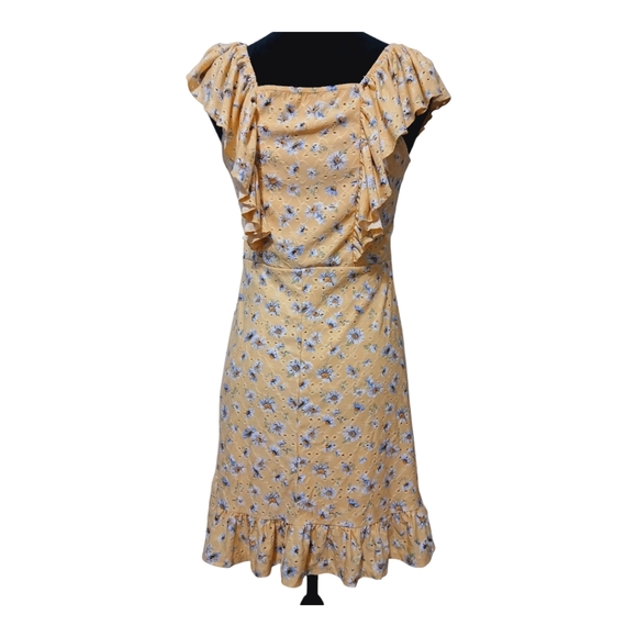 Knitworks Floral Yellow Dress for Kids - Picture 2 of 5